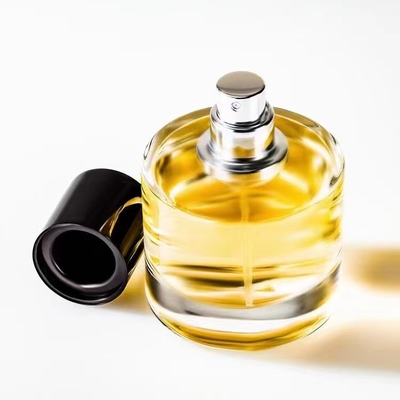 la botella de perfume del espray 30 50ml abrocha el vidrio transparente inferior grueso