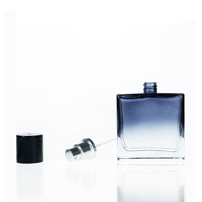 vidrio cuadrado plano de la pendiente de la botella de perfume de la bomba del espray de 30ml 50ml vacío