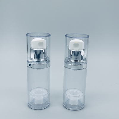 Botella privada de aire de empaquetado cosmética transparente de plata de la bomba de la loción de los PP de la esencia de la loción