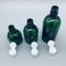 La botella de encargo del champú de la ronda vacía verde oscuro de la venta al por mayor 50ml 100ml 150ml ACARICIA la botella plástica cosmética de la bomba